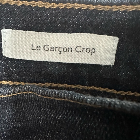 Frame Le Garcon Crop ‘covant’ distressed dark wash taper boyfriend jean - 26 - Picture 10 of 16